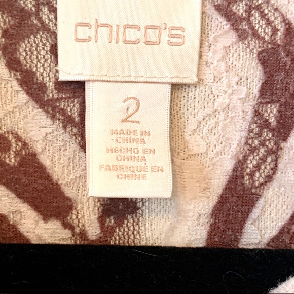 CHICO’S Zebra Print Lace Overlay Cardigan/Jacket - Picture 6 of 8